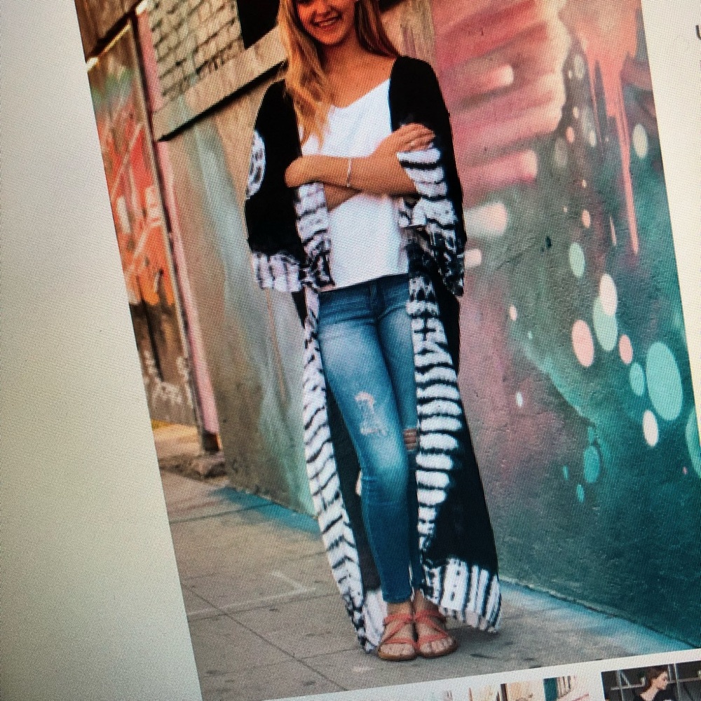 KHADIJAH | Boho Tie Dye Kimono Duster - Picture 4 of 4